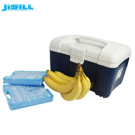 Paket Es Pendingin Besar yang Dapat Digunakan Kembali HDPE Makanan Es Blok Gel biru Dengan Pegangan