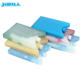 Paket Es Plastik es batu bata dan kantong es dengan gel es di dalam paket es berwarna bahan HDPE untuk kaleng dan kotak makan siang anak-anak