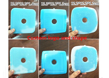 Paket Es Plastik Keras Biru Kustom Untuk Makanan 12.2 * 12.2 * 1.2cm