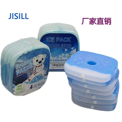 130ml Fit &amp; Fresh Cool Coolers Paket Es Makan Siang Ramping Kantong Es Bahan Plastik Keras
